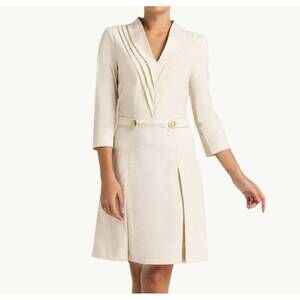 NEW TAVROVSKA v neck mini dress in milky white